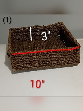 Woven Seagrass Storage Basket - Brown